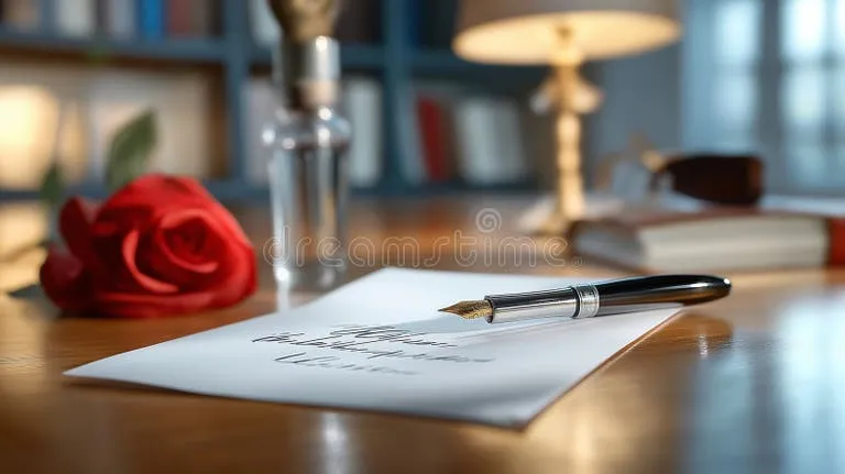 Close up of a hand-written sympathy card on a clean desk