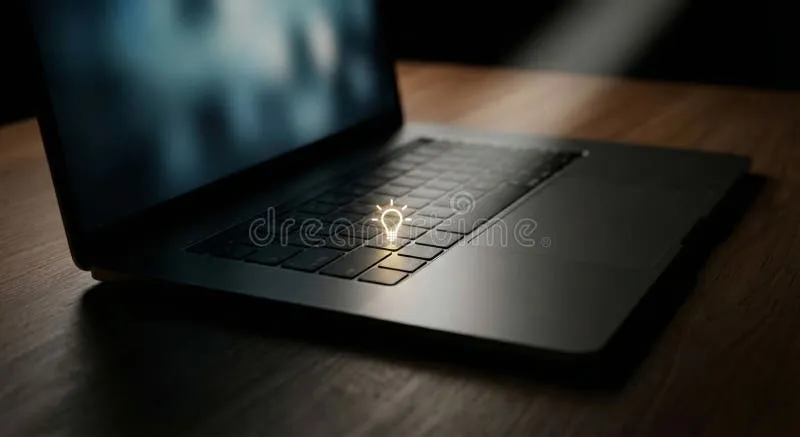 A professional greeting card sitting on an office laptop keyboard