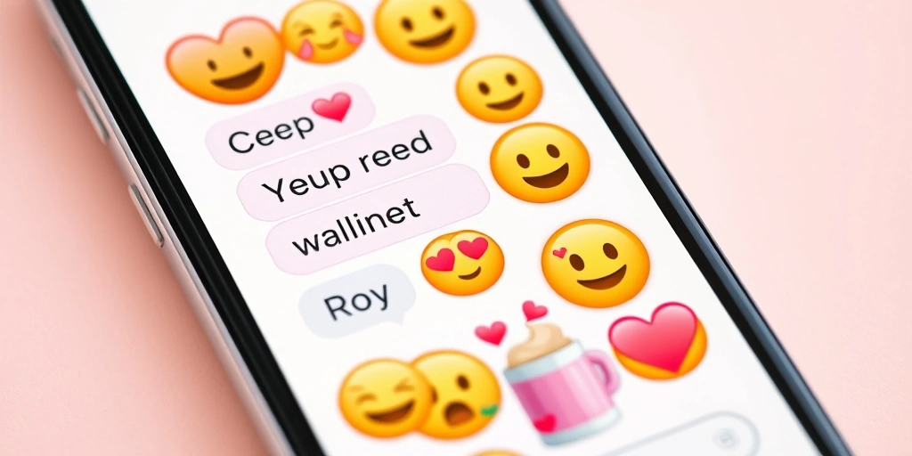 Close-up shot of a smartphone screen showing a heartfelt birthday text message with emojis