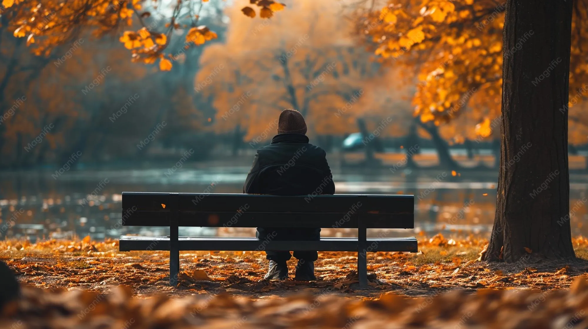 A person sitting quietly in a garden holding a photo frame, representing reflection and remembrance of a loved one.