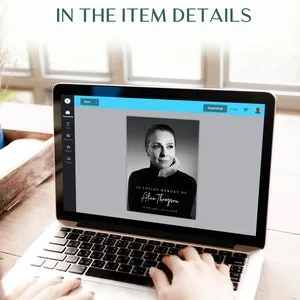A digital memorial tribute on a screen